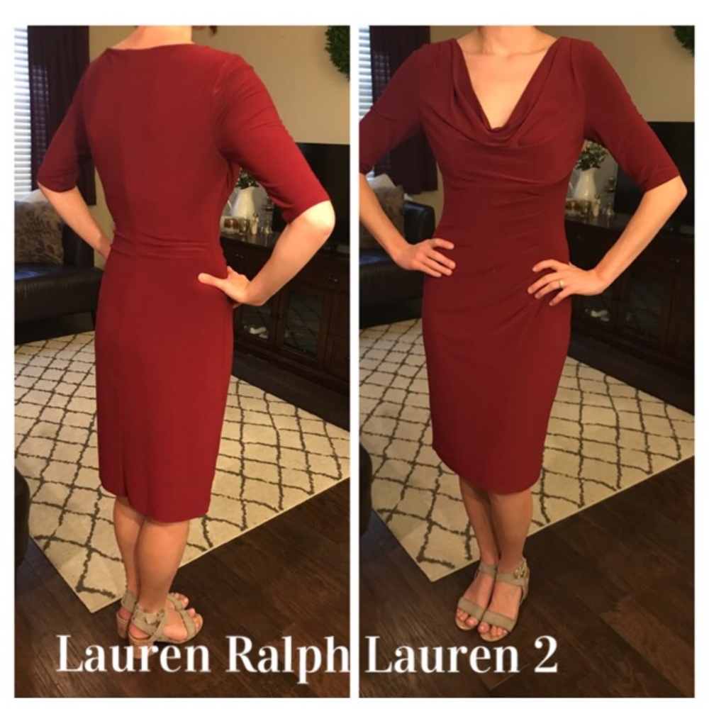 Wine-colored Lauren Ralph Lauren dress